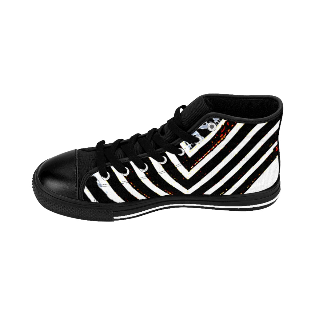 Multi-Stipped Women's High-top Sneakers