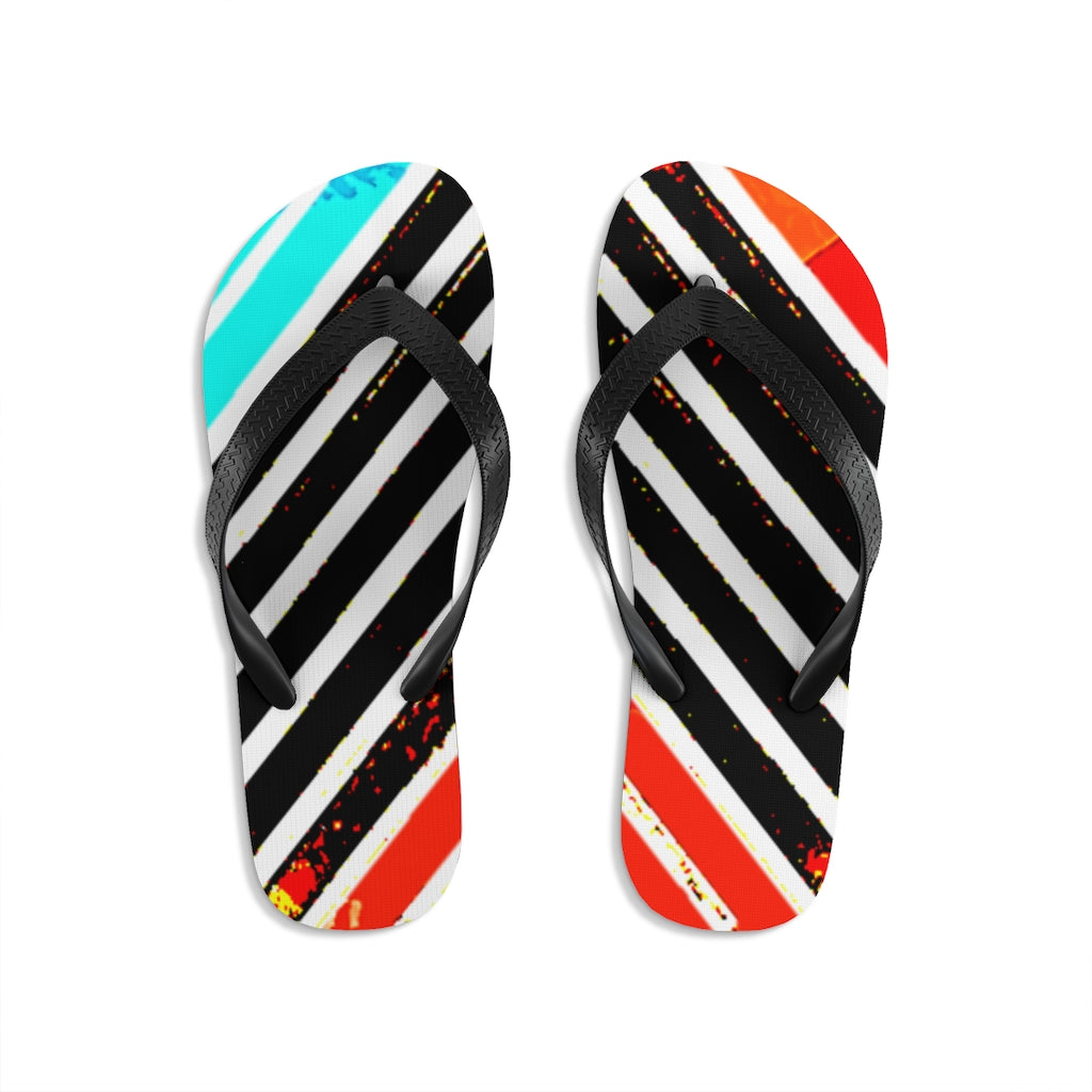 Special Stripped Unisex Flip-Flops