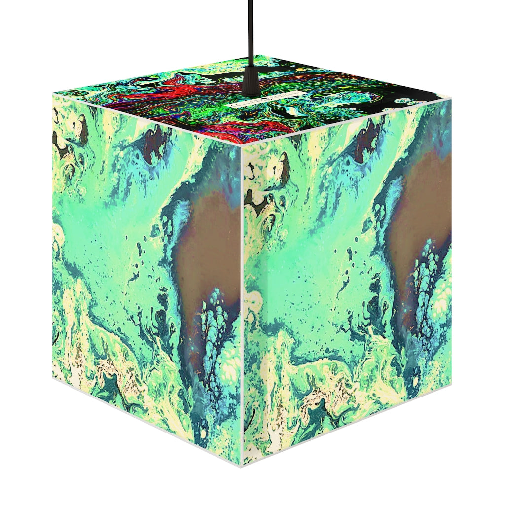 CDEJ Green Marble Light Cube Lamp