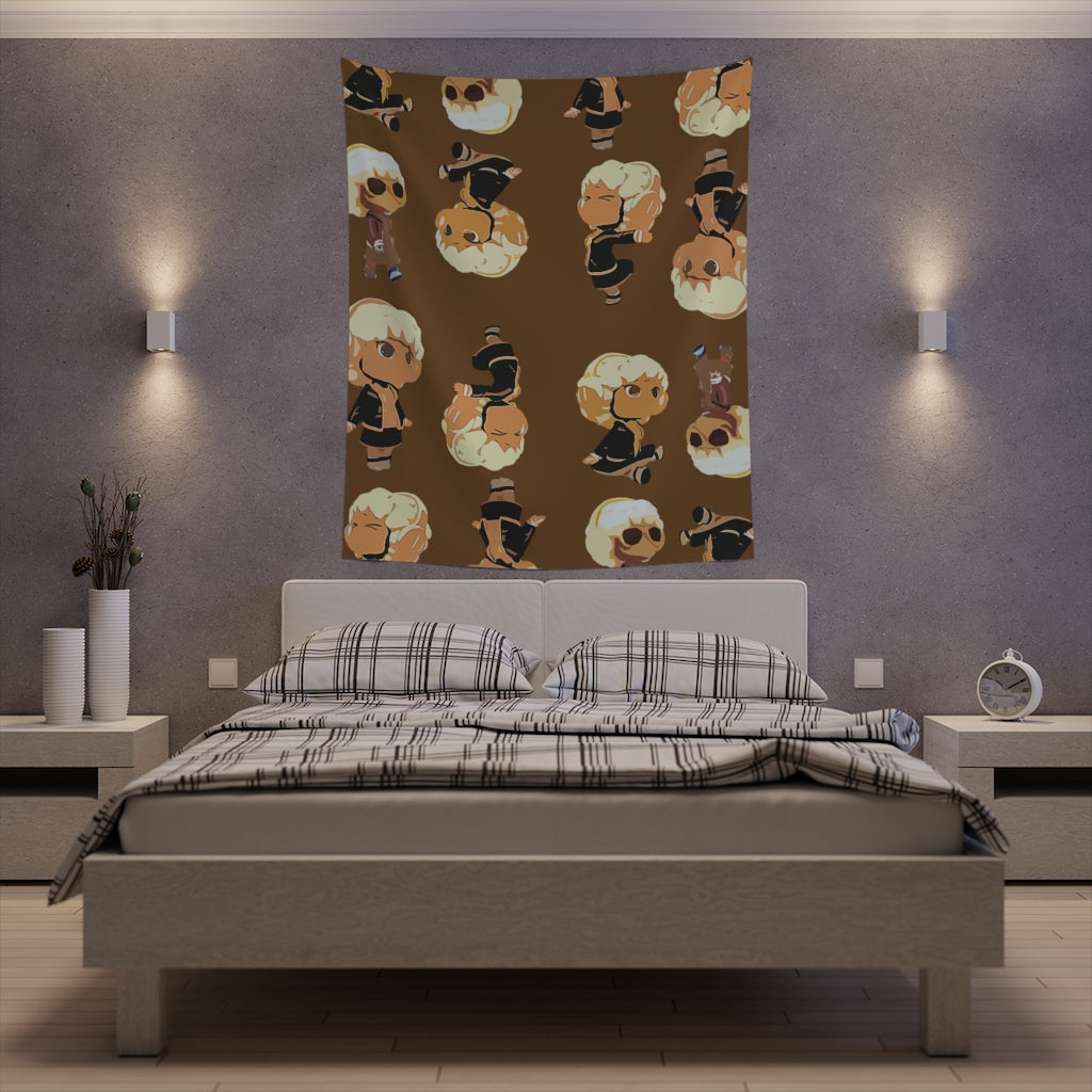 Brown Printed Wall Tapestry