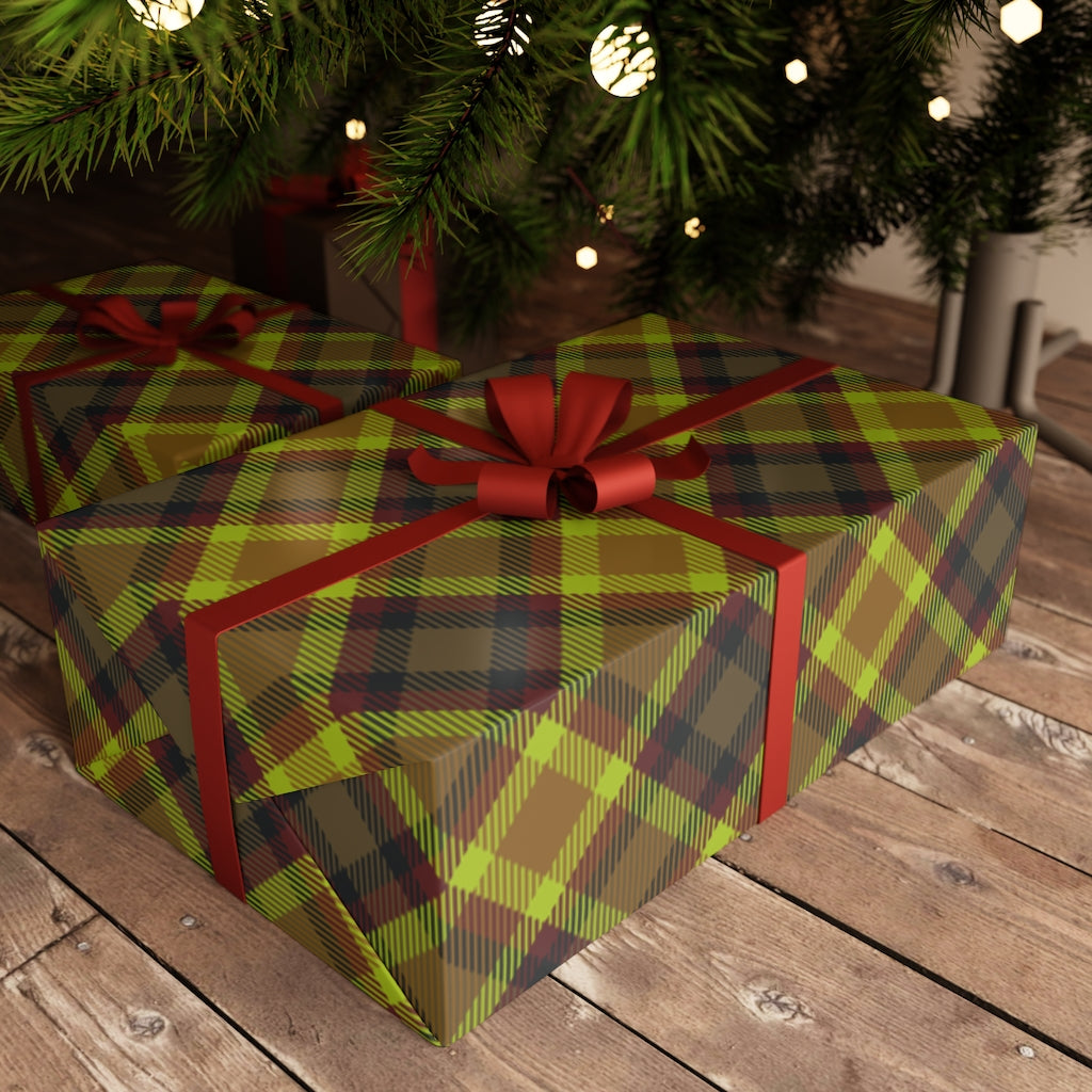 Plaid Gift Wrapping Paper Sheets, 1pcs