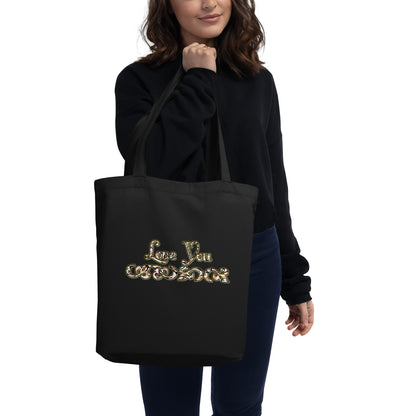 Graphic "Love You" Eco Tote Bag