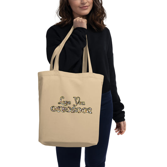Graphic "Love You" Eco Tote Bag