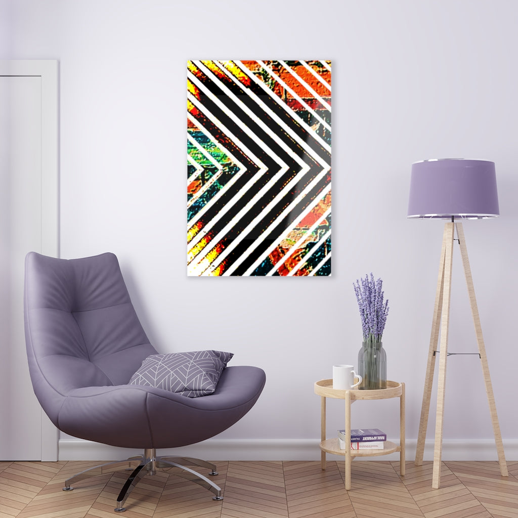 Multi-Colored Striped Acrylic Prints