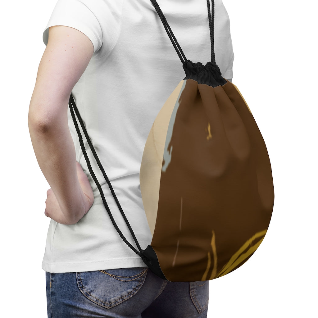 Brown Drawstring Bag