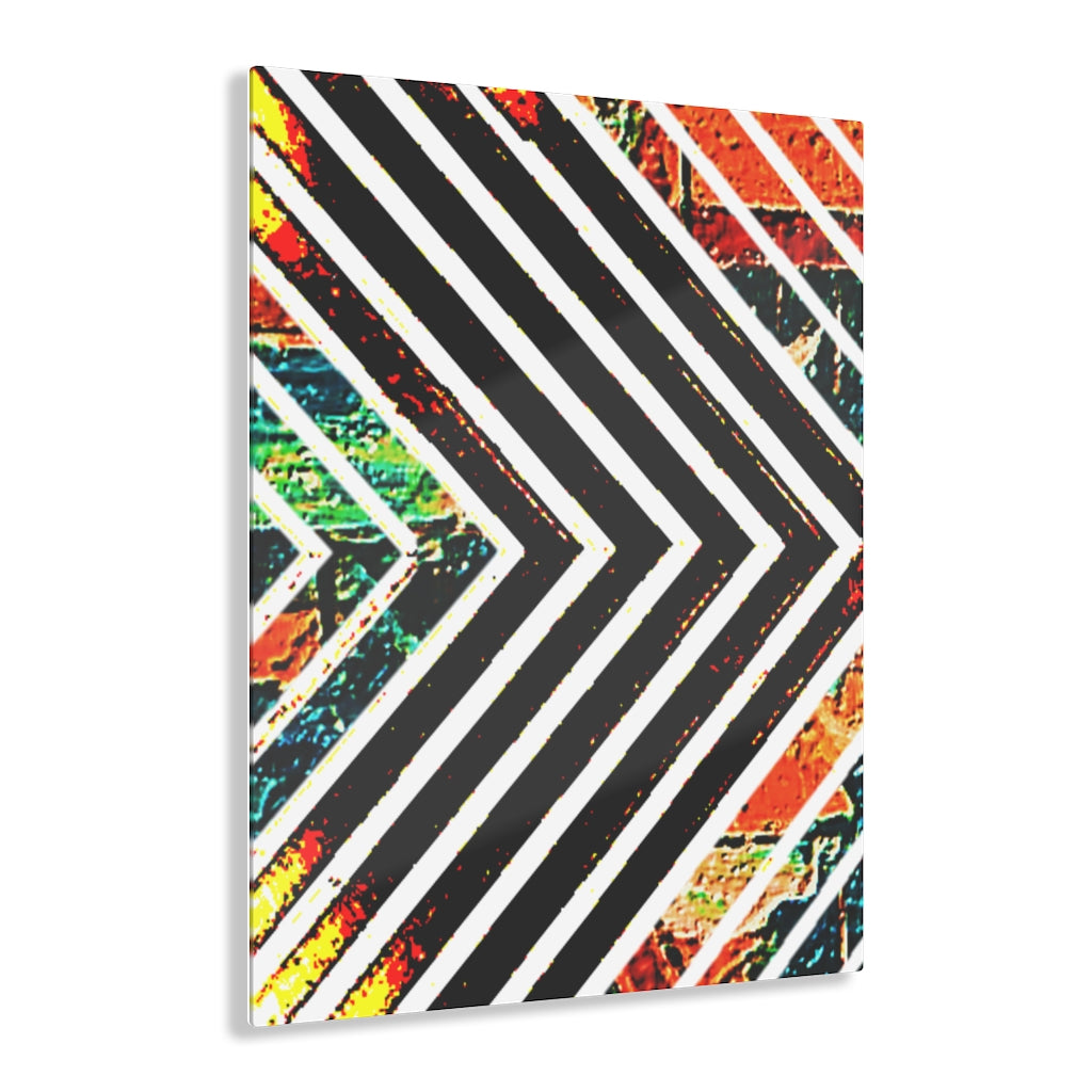 Multi-Colored Striped Acrylic Prints