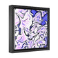 CDEJ Purple Marble Gallery Canvas Wraps, Square Frame
