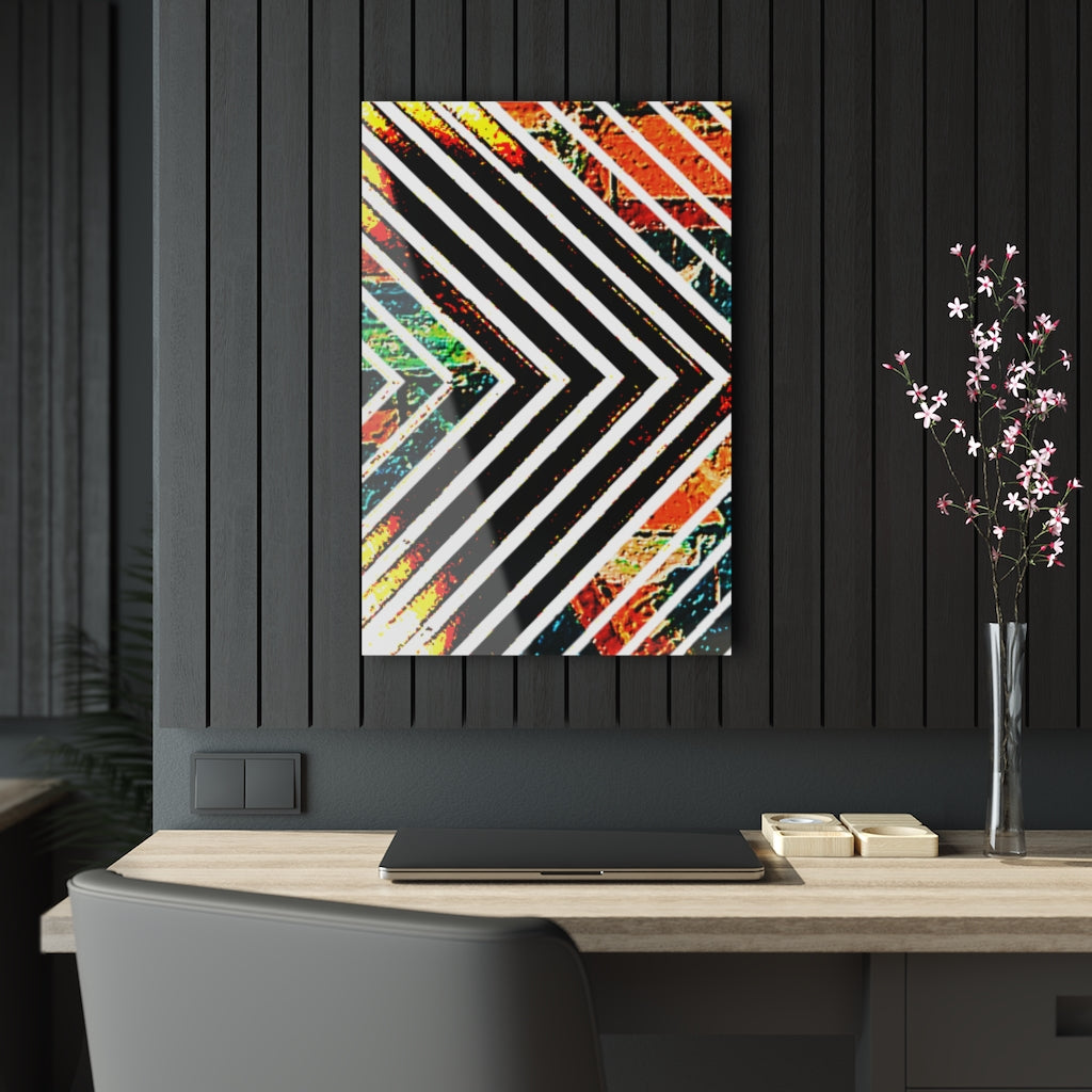 Multi-Colored Striped Acrylic Prints