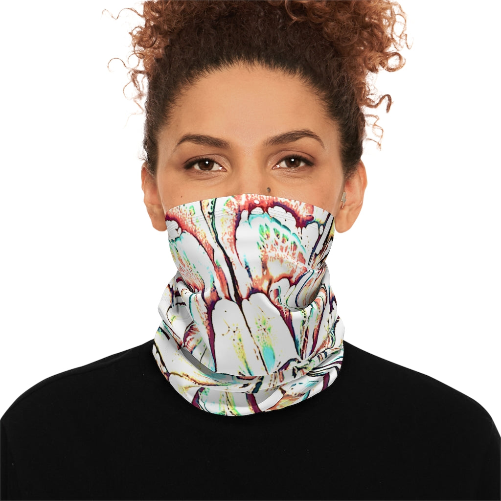 Psycho Print Winter Neck Gaiter With Drawstring