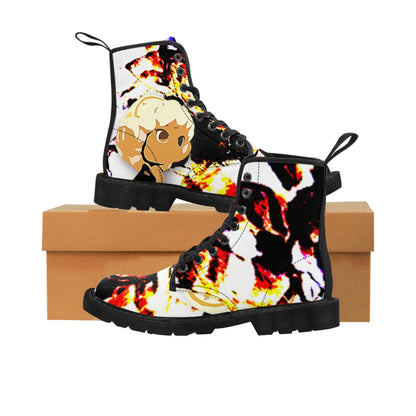 Branded Floral Women's Canvas Boots