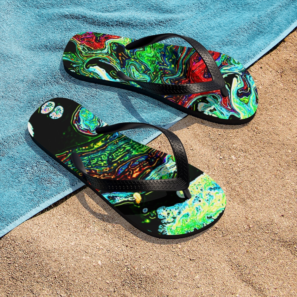 CDEJ Green Unisex Flip-Flops