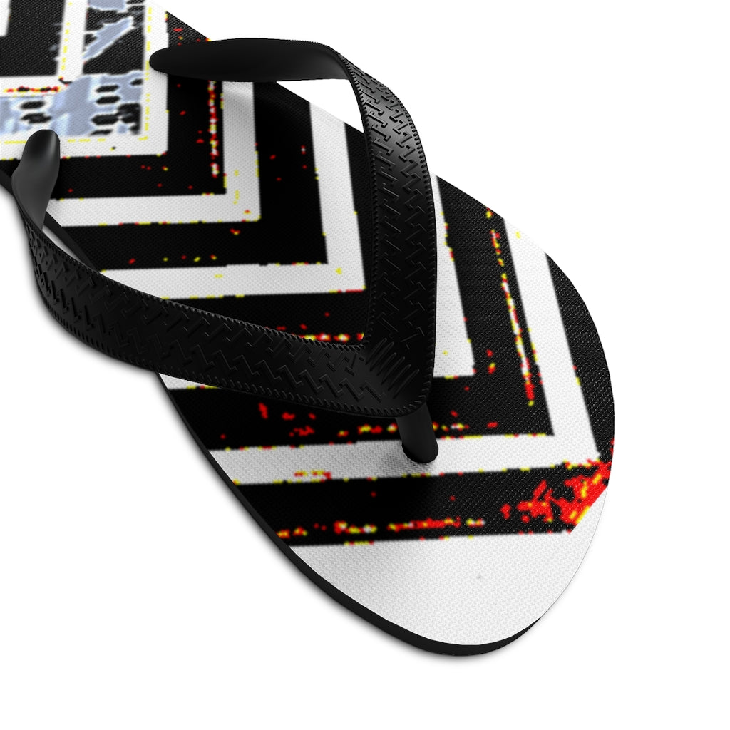 Stripped Unisex Flip-Flops