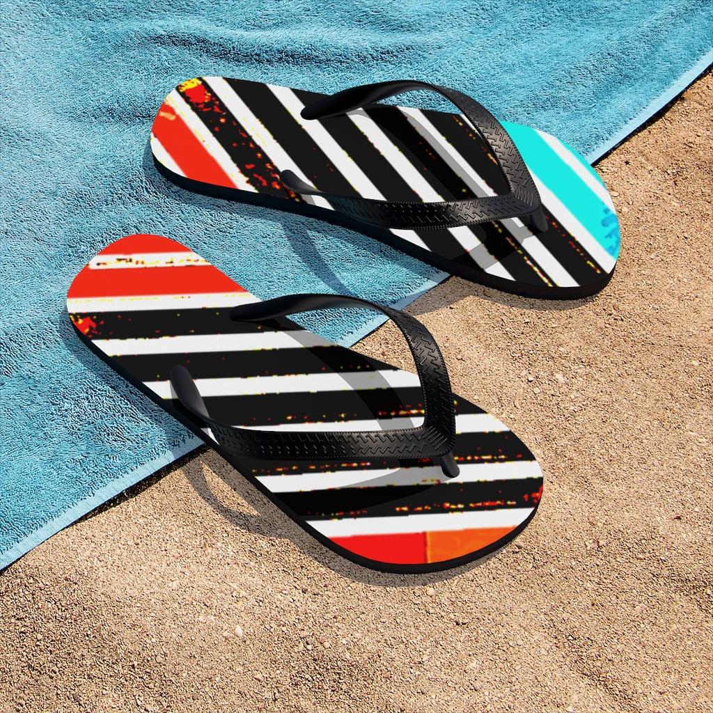 Special Stripped Unisex Flip-Flops