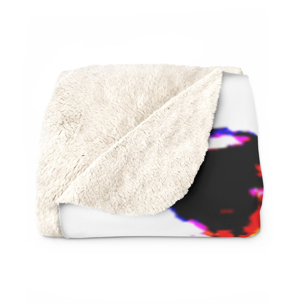 Branded Floral Sherpa Fleece Blanket