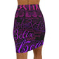 Black Branded Women's Mini Skirt