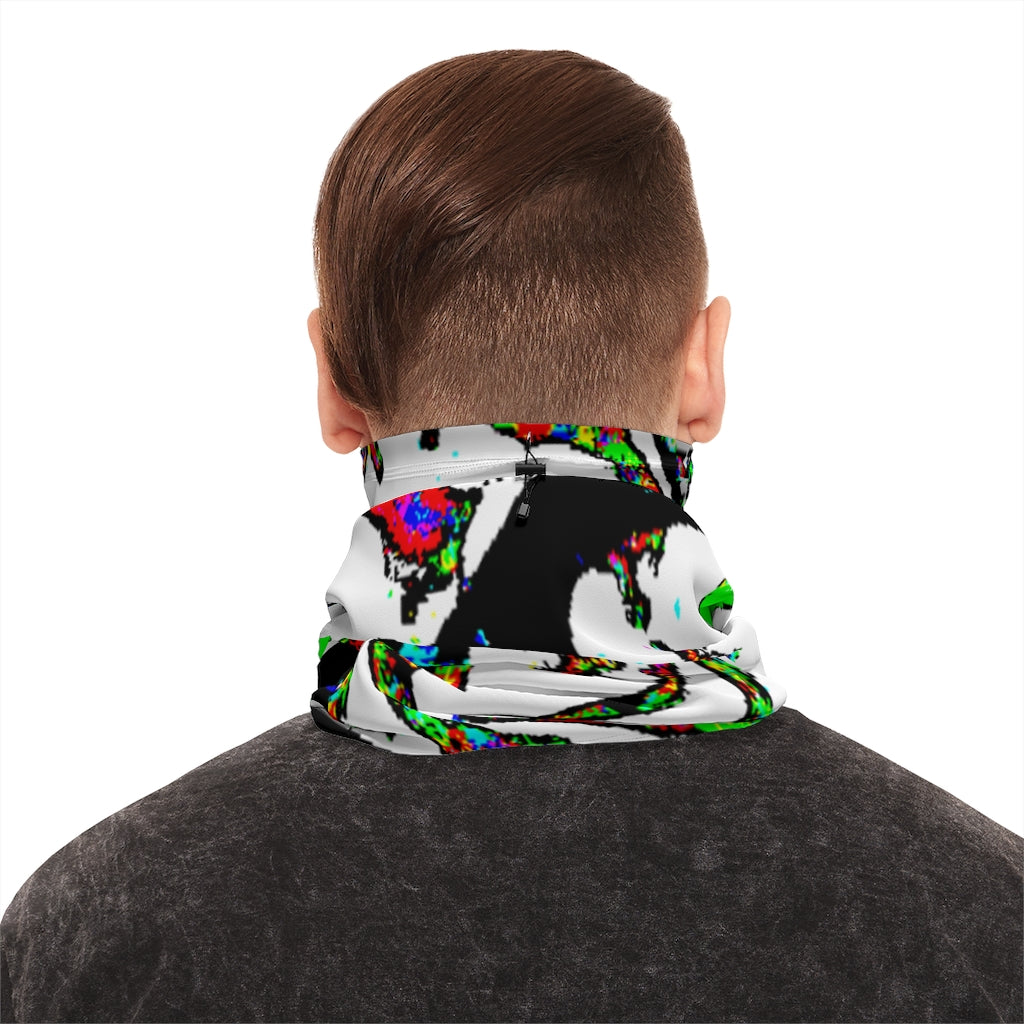 Painted Money Winter Neck Gaiter With Drawstring