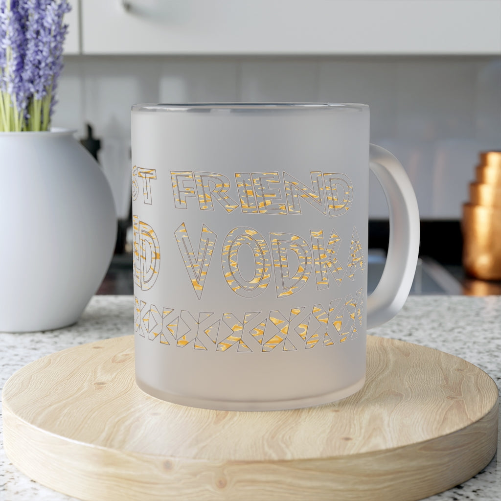 Graphic Vodka Frosted Glass Mug