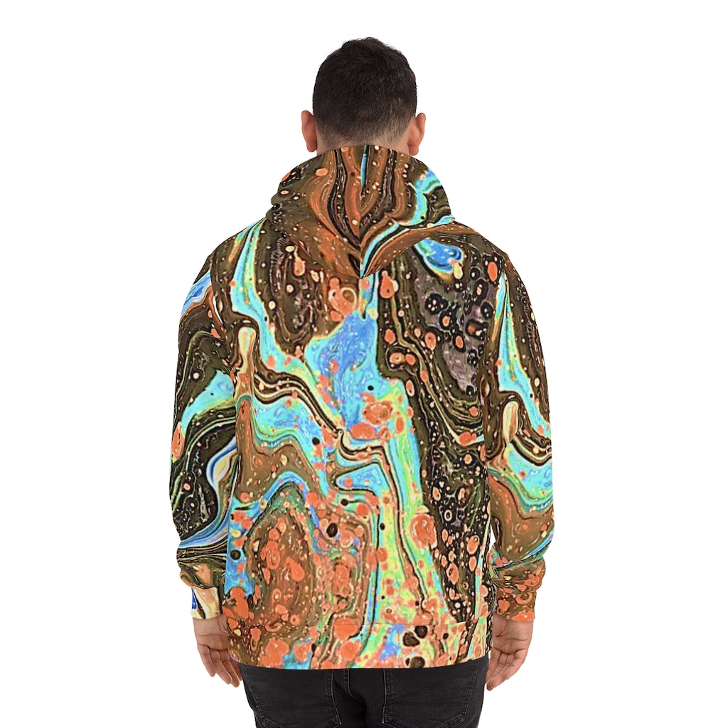 CDEJ Brown  Marble AOP Fashion Hoodie