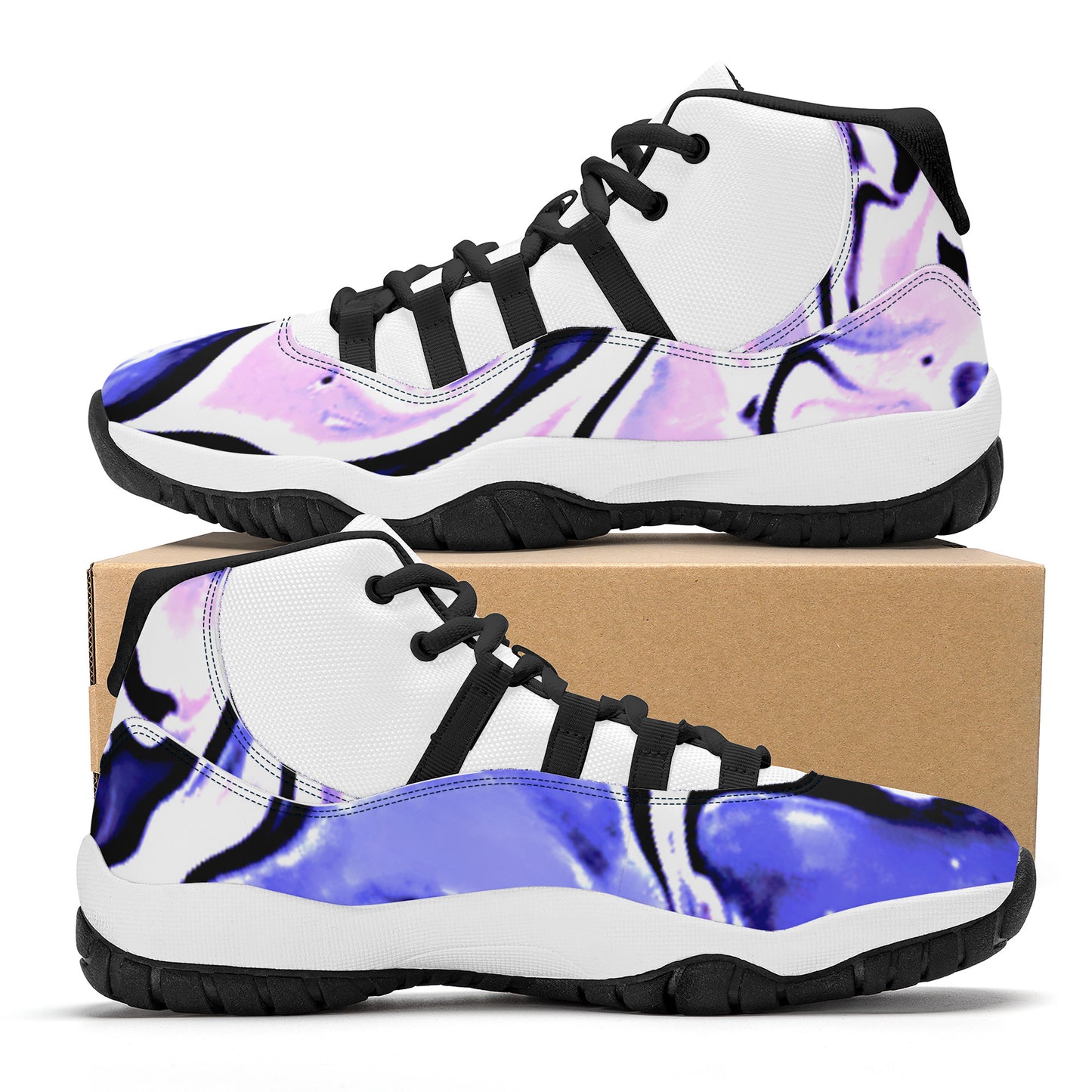 SF_S38 High Top Air Retro Sneakers - CDEJ Purple Marble