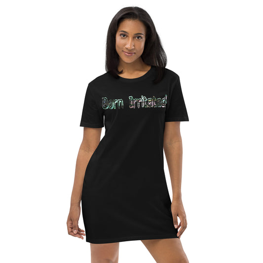 Graphic Born Irritated Organic cotton t-shirt dress