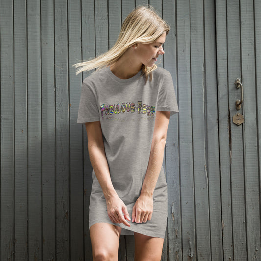 Graphic "Fabulous Nerd" Organic cotton t-shirt dress