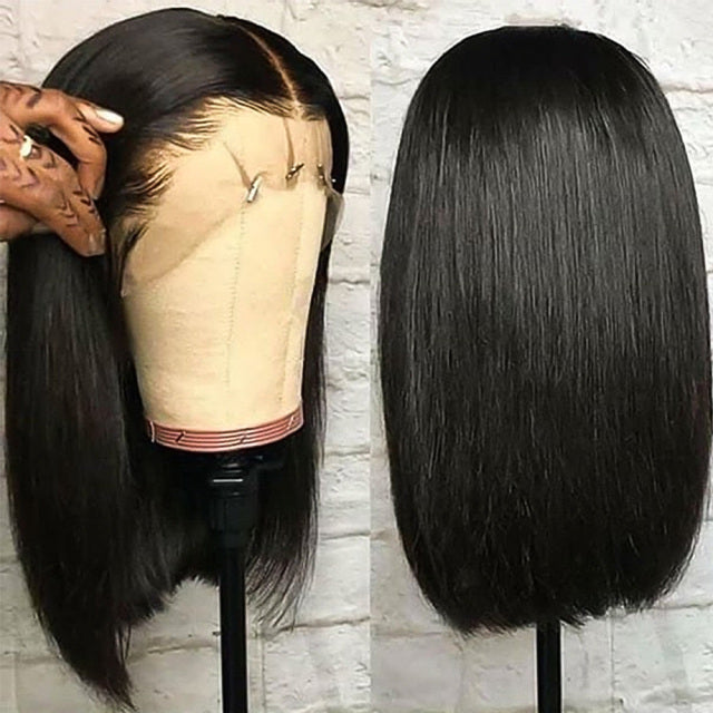 Bob Wig Lace Front Human Hair Wigs For Black Women Brazilian T Frontal Ombre Highlight Wig Straight Human Hair Cheap Short Wigs