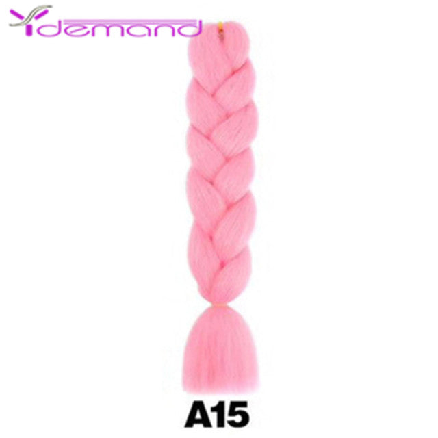 Y Demand 24 Inch Ombre Color Synthetic Braids Before Stretching Wholesale Jumbo Braids KaneKalon Hair Straightener 100G/Pcs