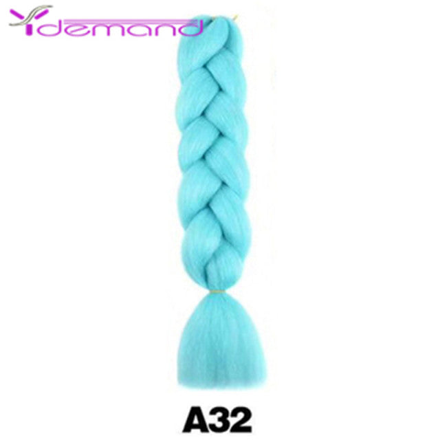 Y Demand 24 Inch Ombre Color Synthetic Braids Before Stretching Wholesale Jumbo Braids KaneKalon Hair Straightener 100G/Pcs