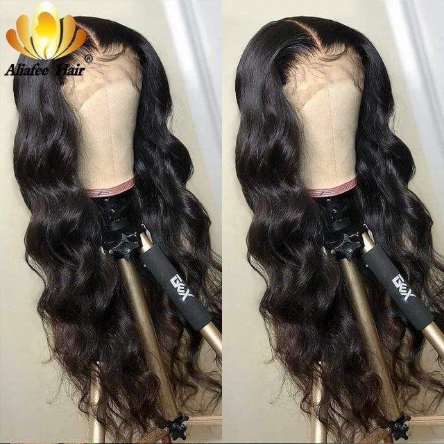 5x5 Lace Closure Wig 10A Body Wave Orange Brown Ombre Colored Lace Front Wigs PrePlucked 30&quot; 13x6 Lace Frontal Human Hair Wigs