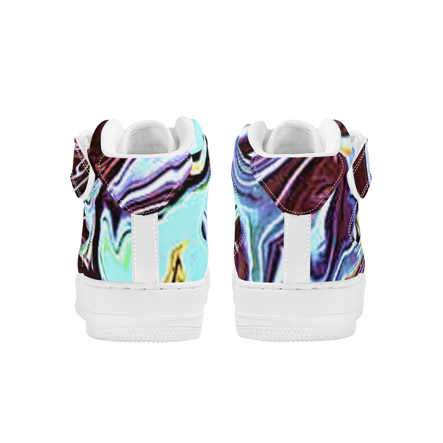 CDEJ Turquoise Marble High Top Unisex Sneaker