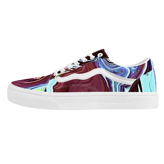 CDEJ Turquoise Marble Low Top Flat Sneaker