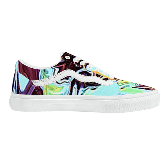 CDEJ Turquoise Marble Low Top Flat Sneaker