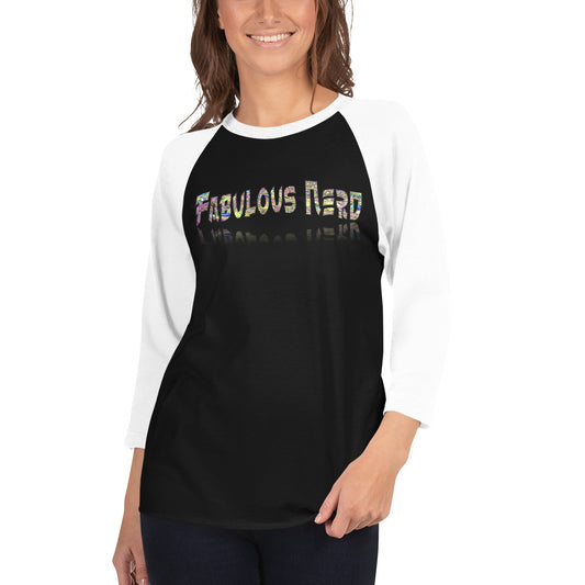 Graphic "Fabulous Nerd" raglan shirt