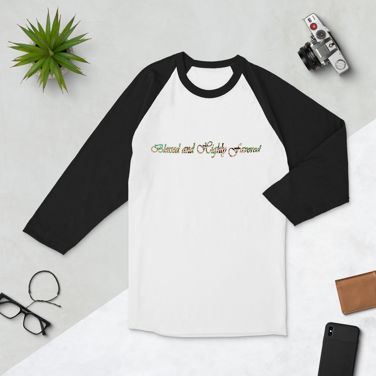 Graphic Blessed raglan shirt