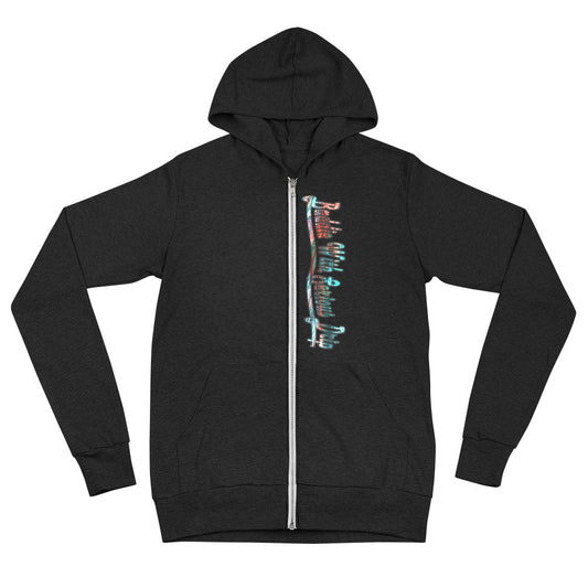 Graphic Baddie Unisex zip hoodie