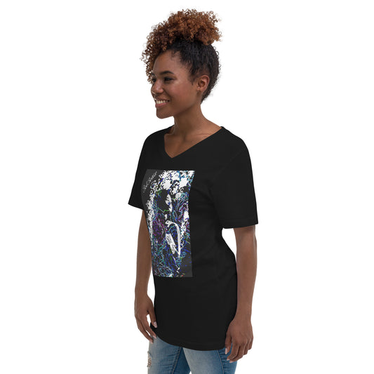 3cl3ctix Graphic Design Unisex Short Sleeve V-Neck T-Shirt