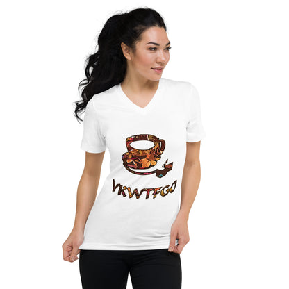 Graphic "Coffee" Unisex Short Sleeve V-Neck T-Shirt