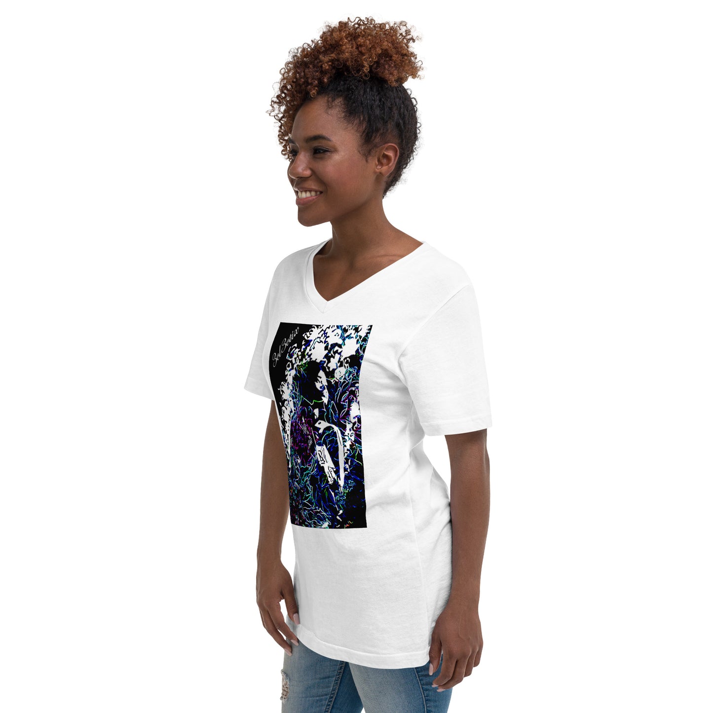 3cl3ctix Graphic Design Unisex Short Sleeve V-Neck T-Shirt