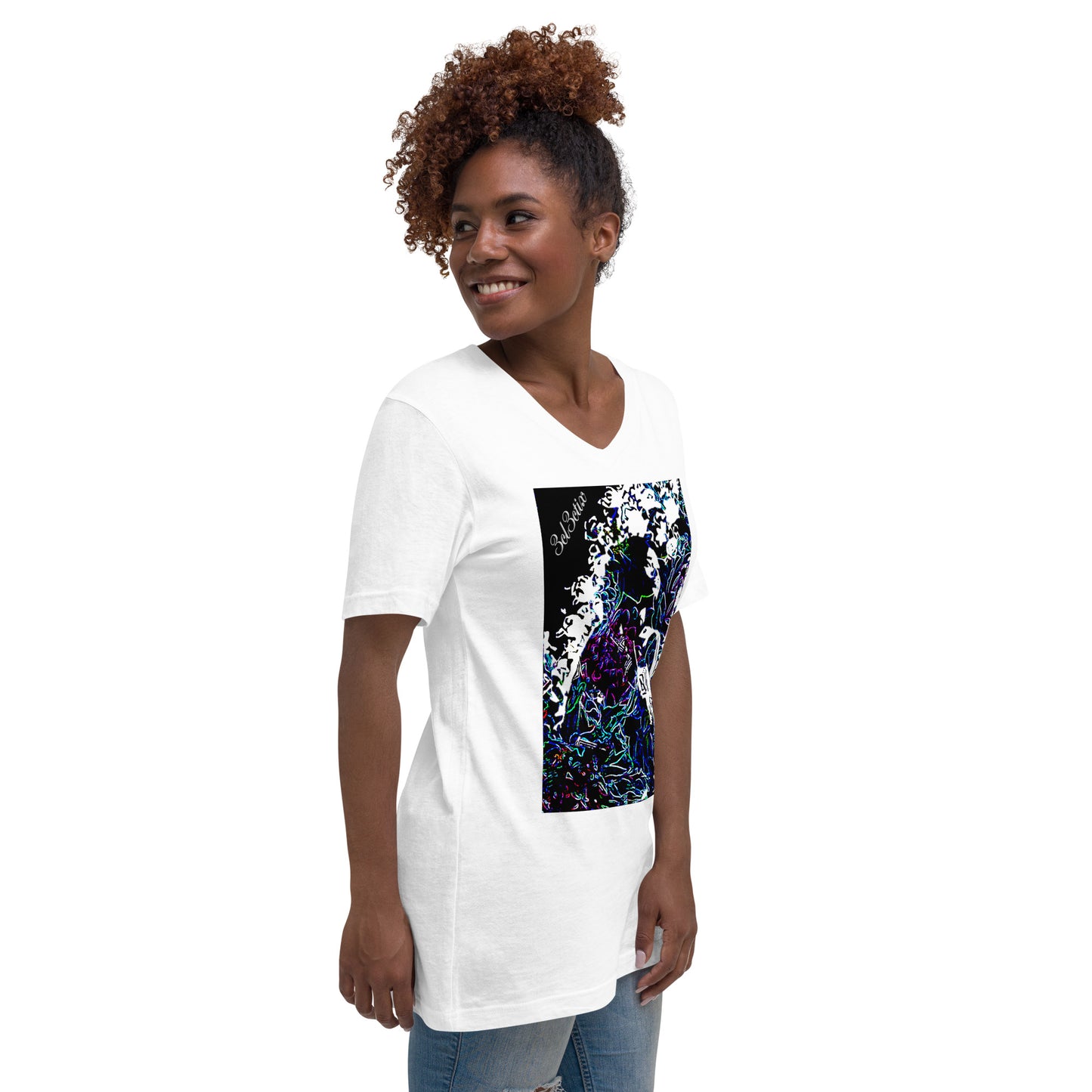 3cl3ctix Graphic Design Unisex Short Sleeve V-Neck T-Shirt