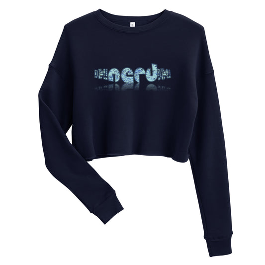 Graphic "Nerd" Crop Sweatshirt