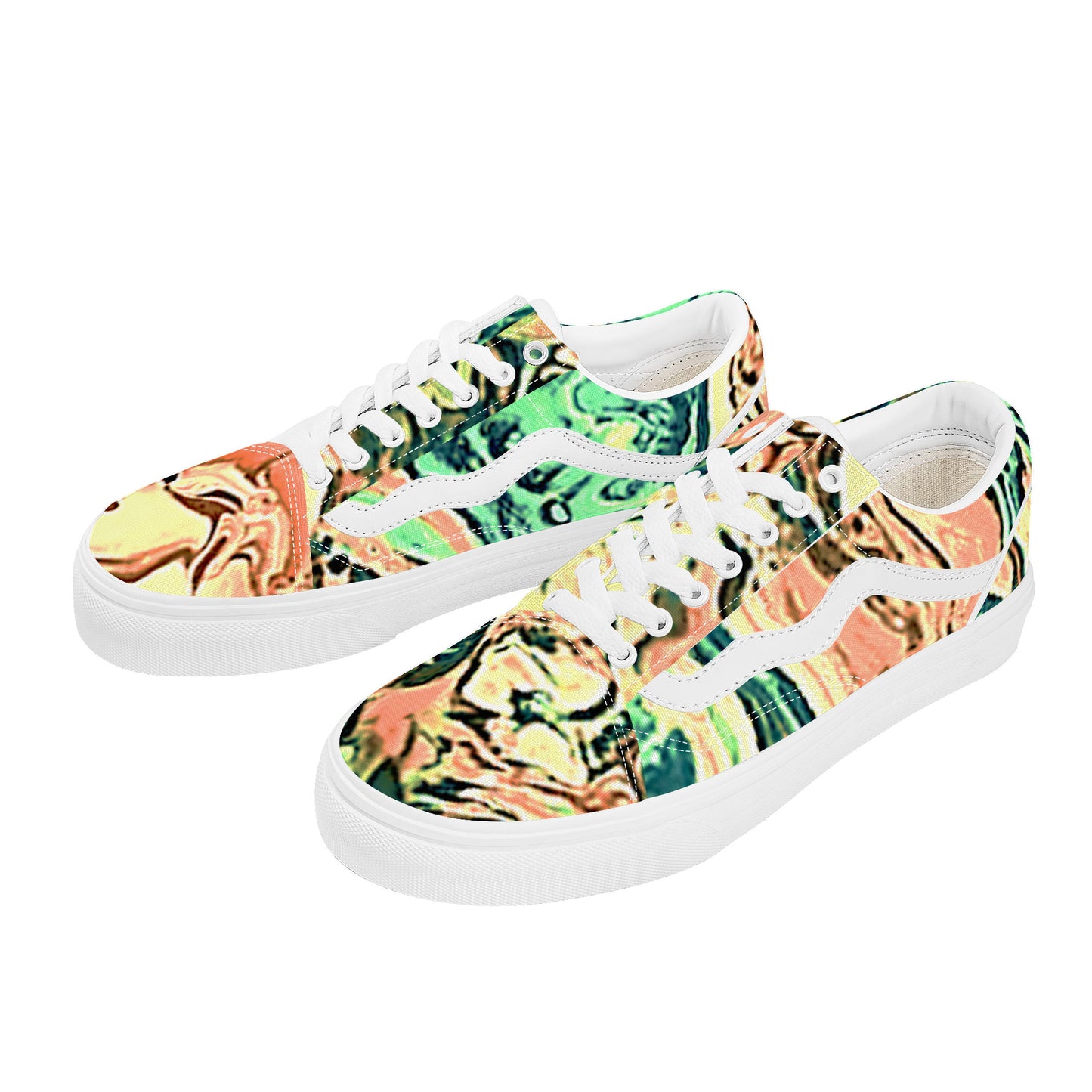 CDEJ Green Marble Low Top Flat Sneaker